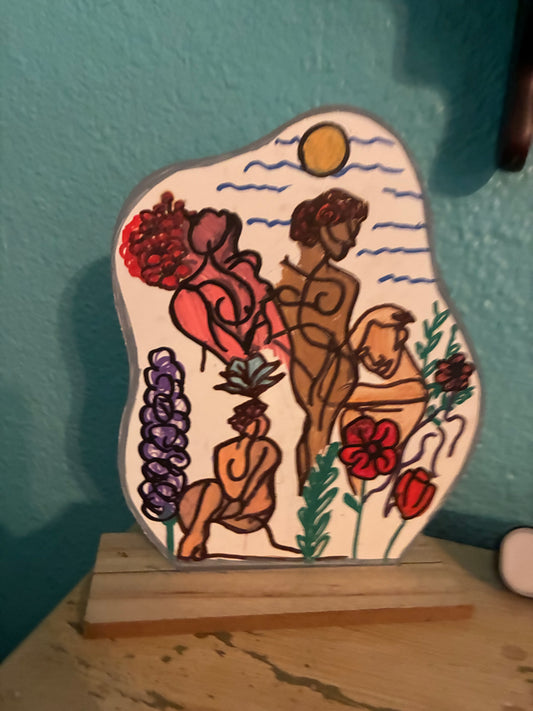 Floral Muses – Hand-Painted Abstract Art| Colorful Female Figures & Florals | Unique Home Decor